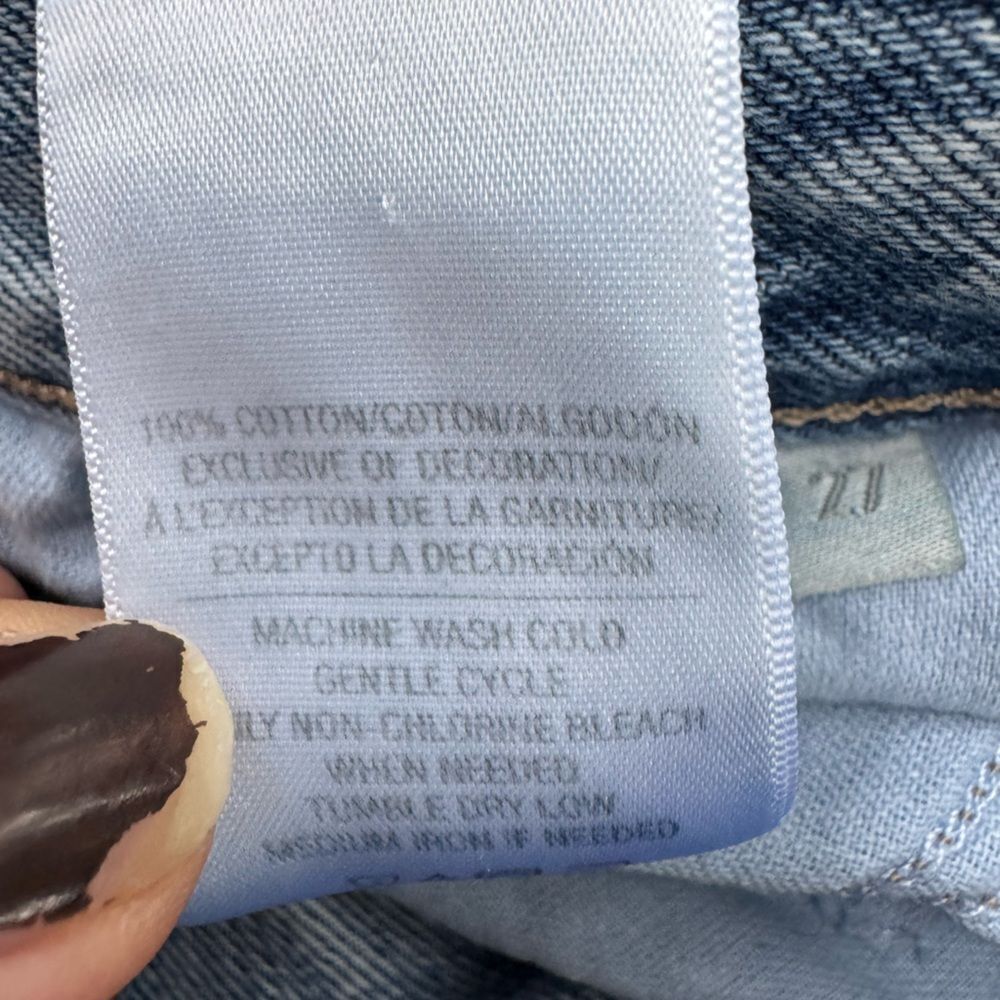 FAVORITE DAUGHTER The Masha Super High Rise Wide Leg Crop Jeans Size 27 -Stained - Picture 10 of 11